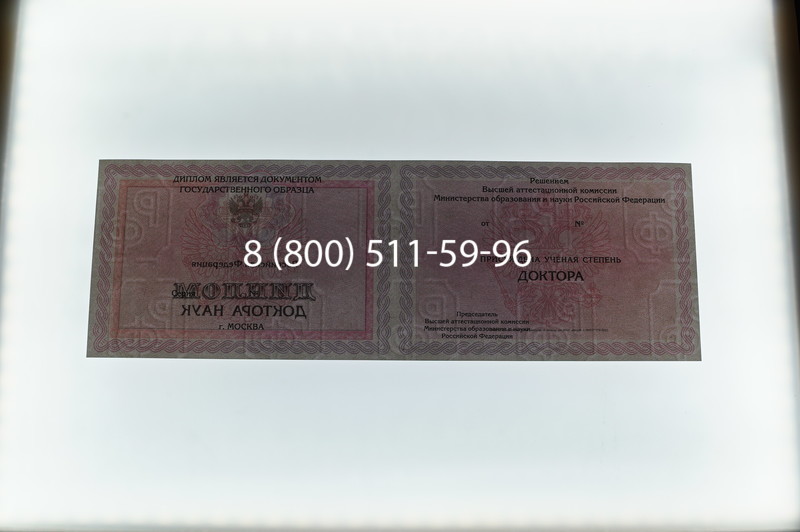 Заказать Диплом доктора наук 2007 в Хабаровске